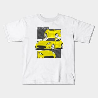 Yellow Nissan 370z Kids T-Shirt